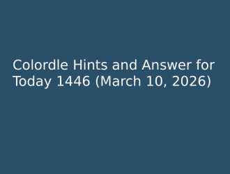 Colordle Hints and Answer for Today 1446